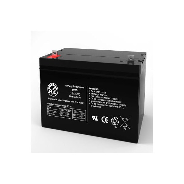 Battery Clerk AJC Teftec Beta Trac Wheelchair Replacement Battery 75Ah, 12V, NB AJC-D75S-J-2-196720 - main